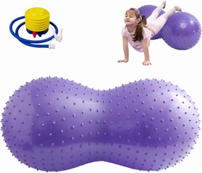 Peanut Ball 35x18 Inch Anti Burst Peanut Exercise Ball with a Air Thicken PVC Peanut Ball for Kids Therapy Pregnancy Portable Yoga Ball for Home Gym Fintness