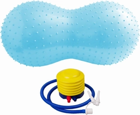 Peanut Ball,Anti Burst Exercise Ball with Pump,Burst-Resistant PVC Portable Thickened Yoga Ball,Sensory Chair Wiggle Seat for Girls and Boys - 35x18in