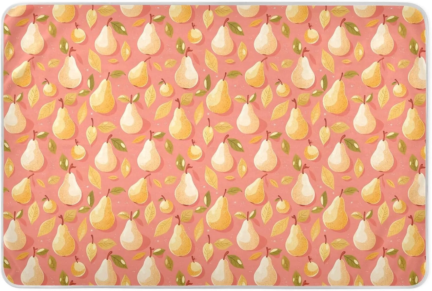 Pears Dusty Rose Extra Large Resuable Baby Bed Pad Waterproof Washable Pets Potty Training Mat Machine Washable Travel Mattress for Infant Toddler 52" L x 34" W