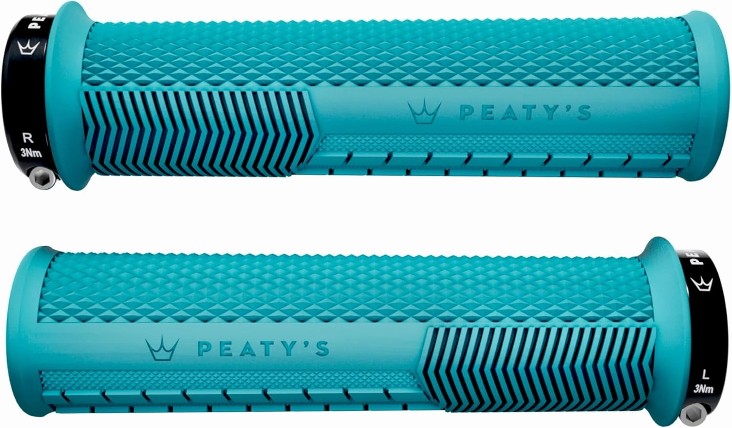 Peaty's Monarch Bicycle Grips - Durable, Ergonomic Finger Bar, Thumb Pad, All Day Riding, All Weather, All Terrain