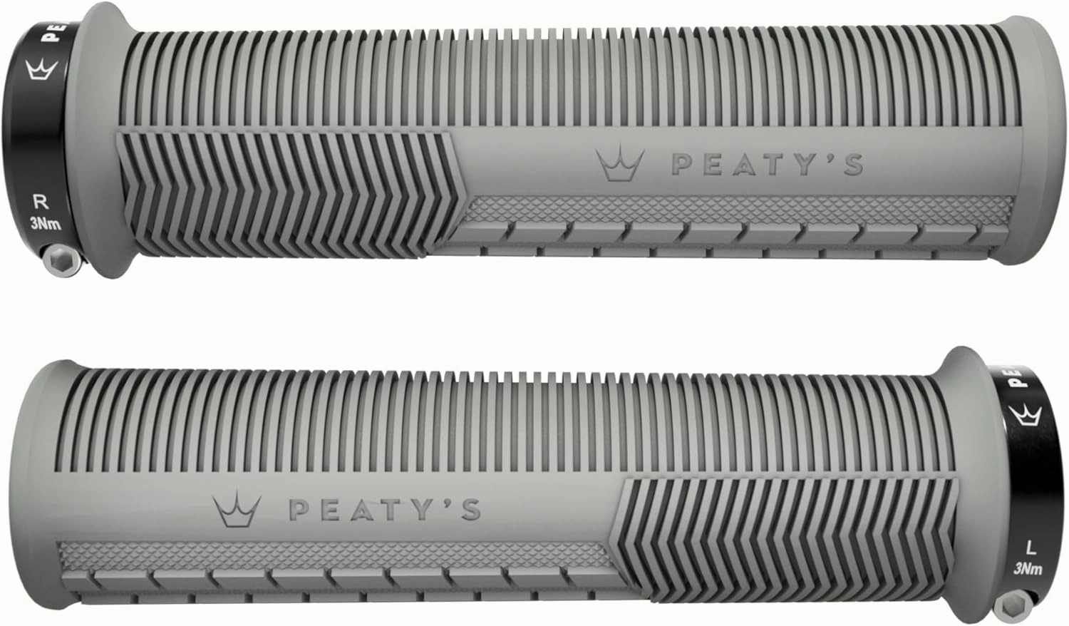 Peaty's Monarch Bicycle Grips - Durable, Ergonomic Finger Bar, Thumb Pad, All Day Riding, All Weather, All Terrain