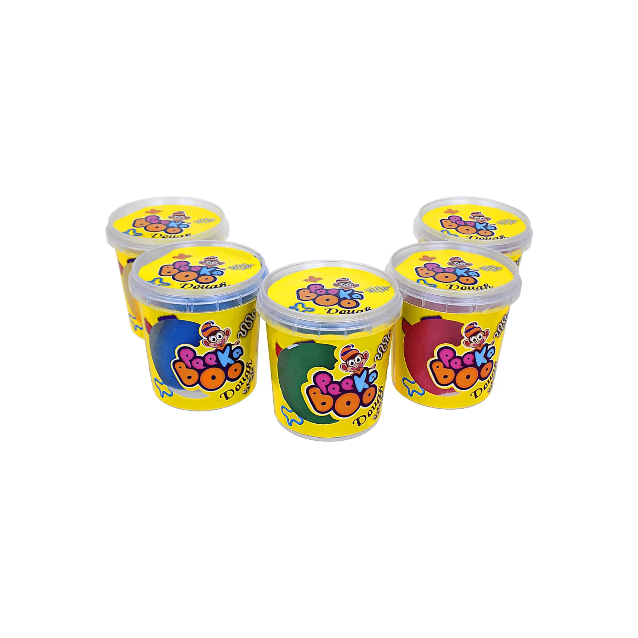 Peeka Boo Play Dough Set of 5 Jars x 100 gm
