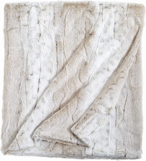 Peri Home Leopard Luxury Faux Fur Throw Blanket - Super Soft Fluffy Bedding Throw Blanket for Bedroom 50" x 60 - Furry Blanket Comfy Warm Cozy Plush Blanket for Bed Sofa Couch - Ivory