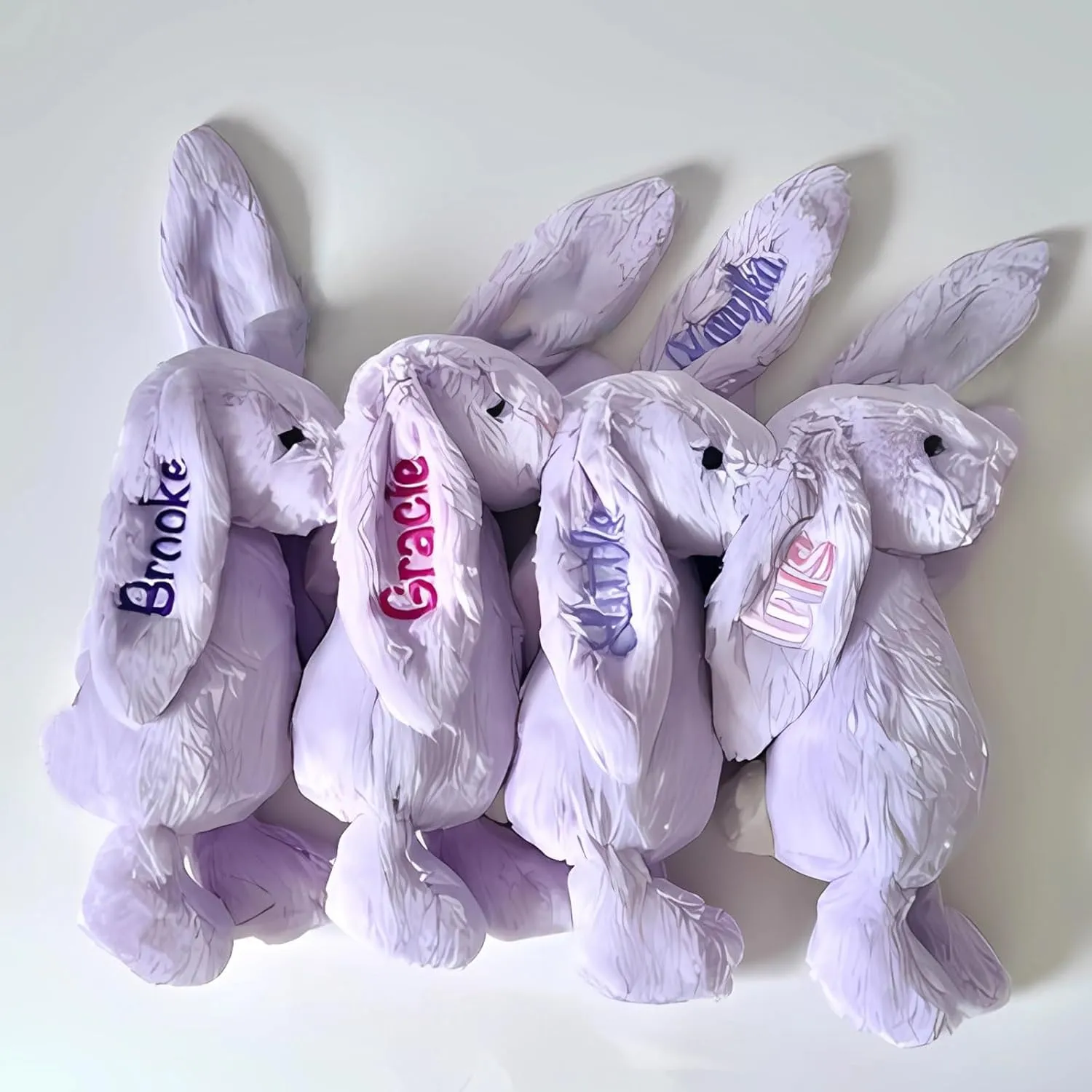 Personalized Easter Bunny Plush, Easter Bunny, Easter Bunny Decor, Easter decor, Easter Gifts (Small, Purple)