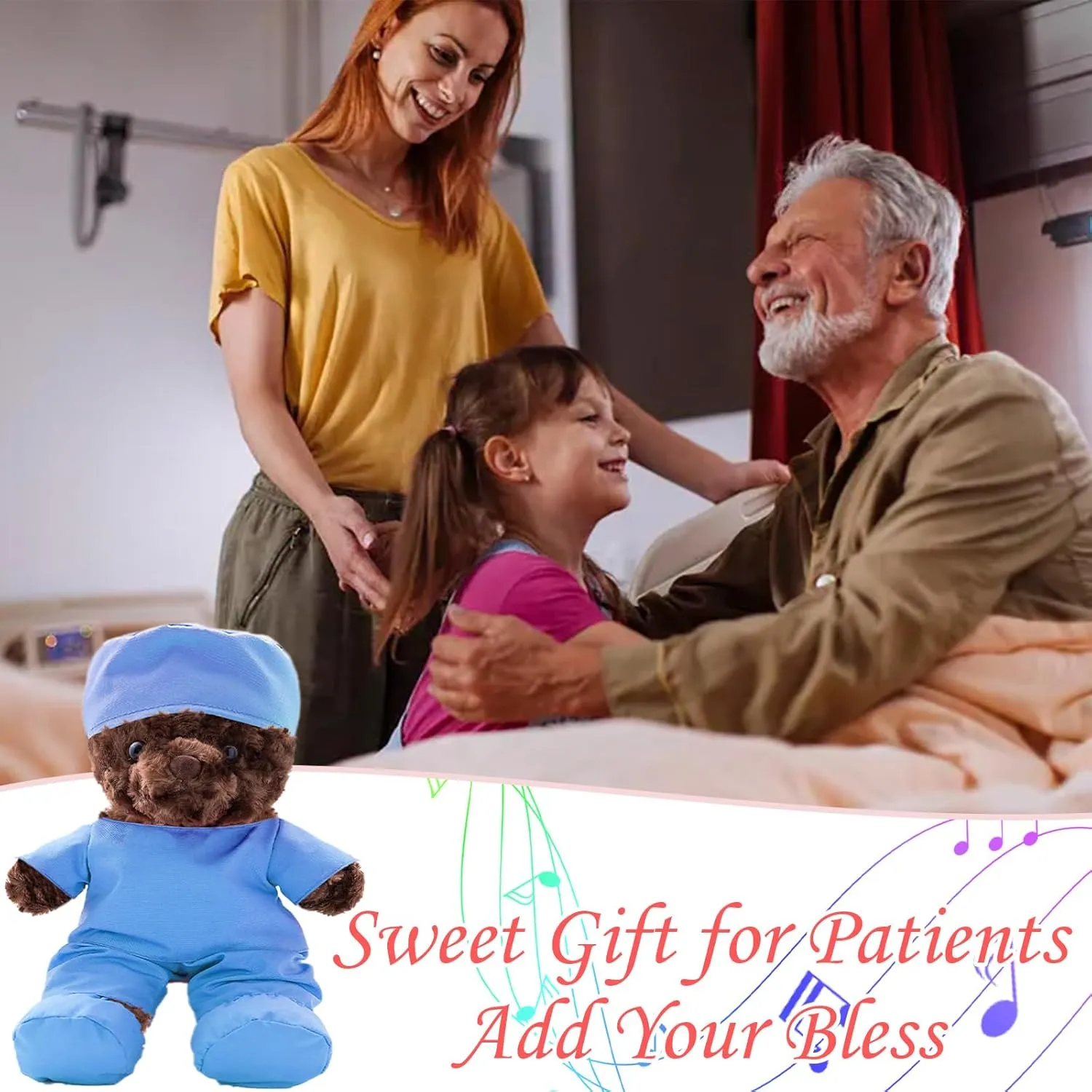 Personalized Teddy Bear with Text Photo, Teddy Bear Stuffed Animal as Nurse Gift Doctor Gift for Women Men, Personalized Gift for Doctor Nurse Medical Student Graduation Gifts (10 inch)
