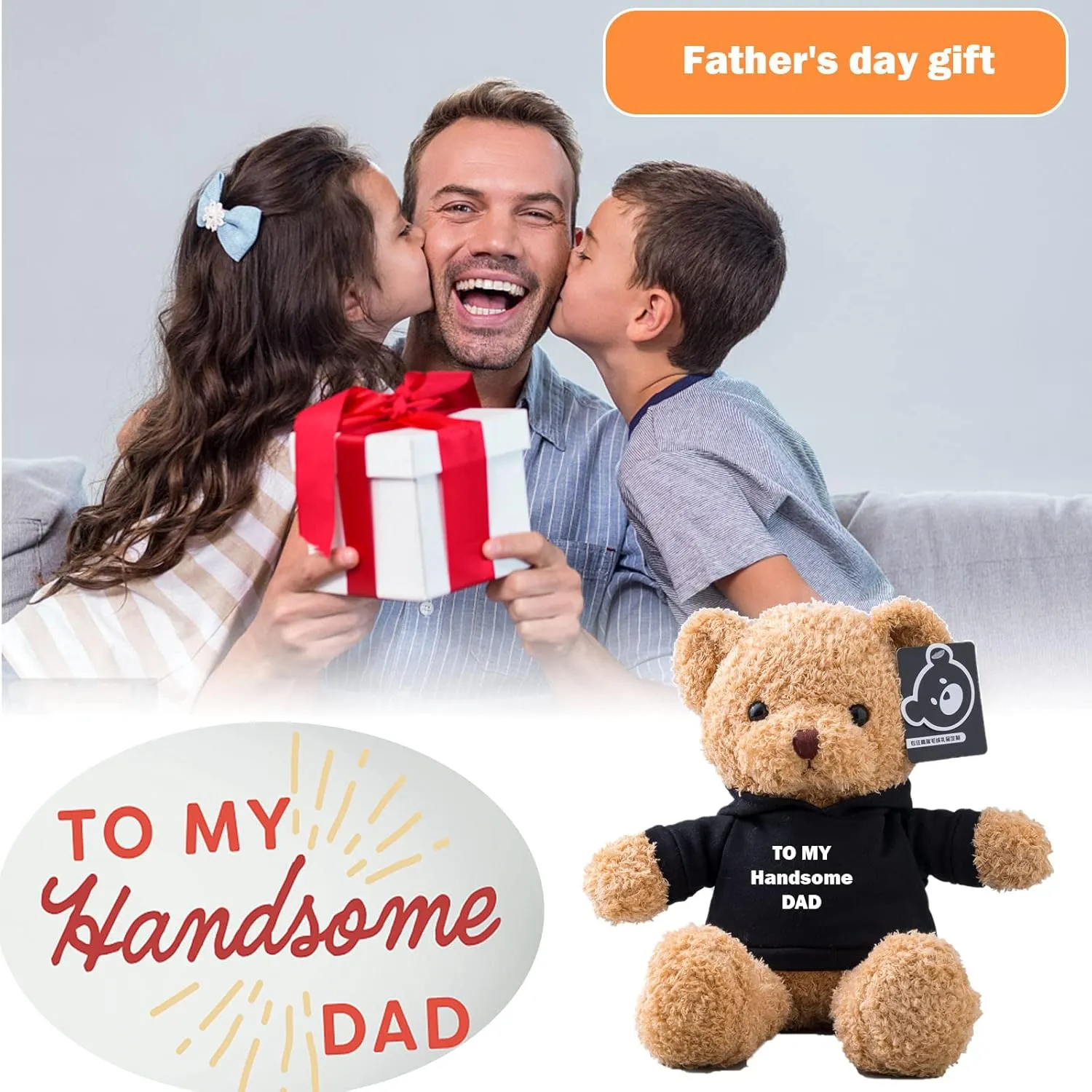 Personalized Teddy Bear with Text Photo, Valentines Bear Stuffed Animal Plush Toys as Personalized Gifts for Women Men on Valentines' Day Birthday Anniversary Christmas Day（16 inch-Text Photo