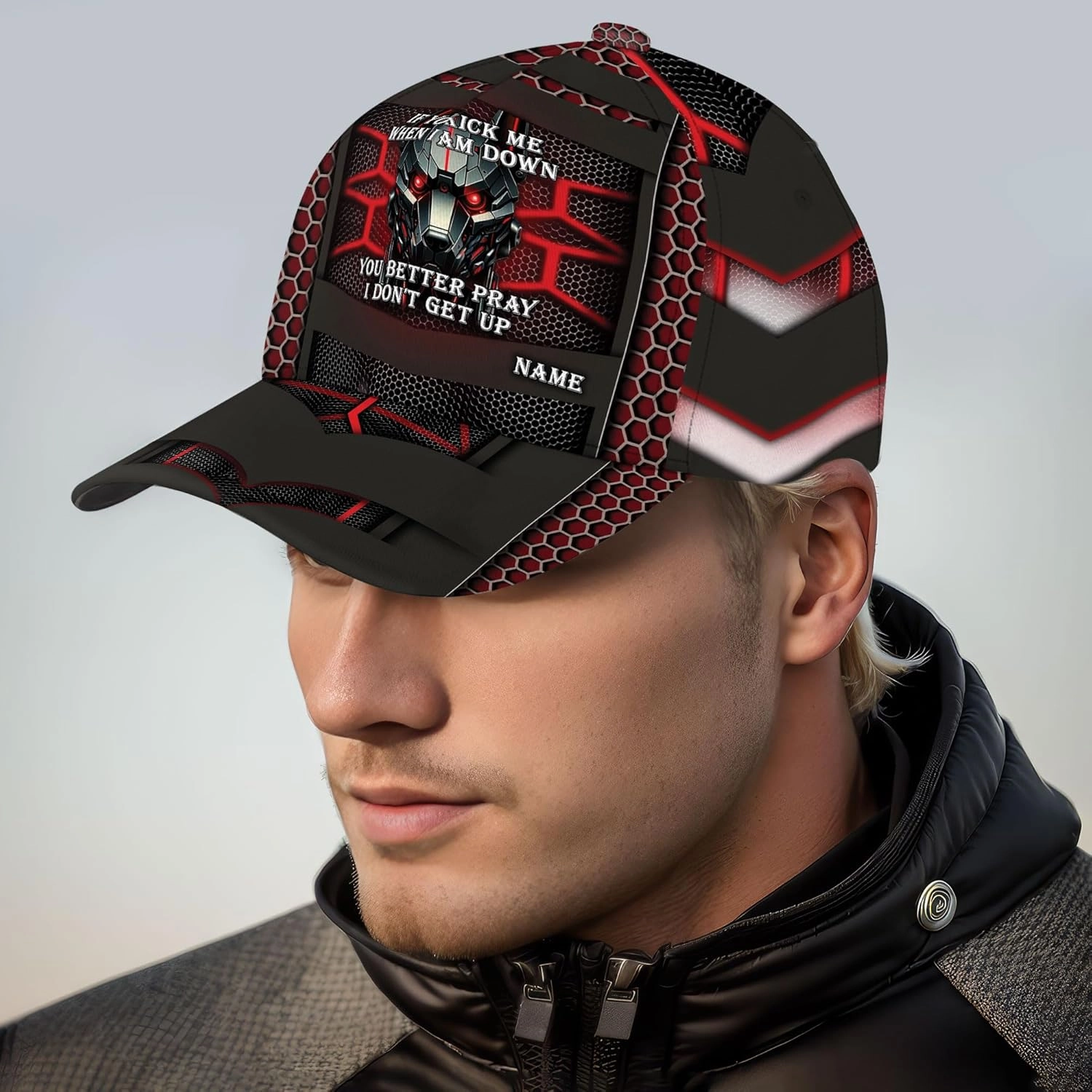 Personalized Baseball Cap, 3D Printed Ball Caps for Teen Boys, Unisex Ball Caps, Fitted Hats for Men