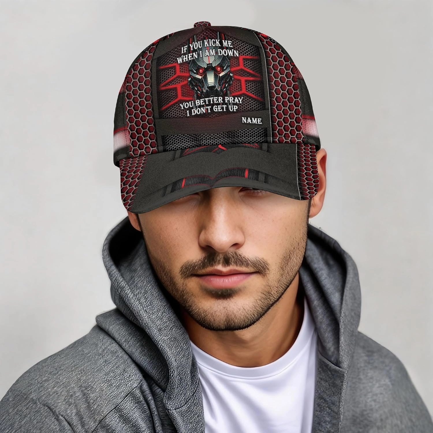 Personalized Baseball Cap, 3D Printed Ball Caps for Teen Boys, Unisex Ball Caps, Fitted Hats for Men