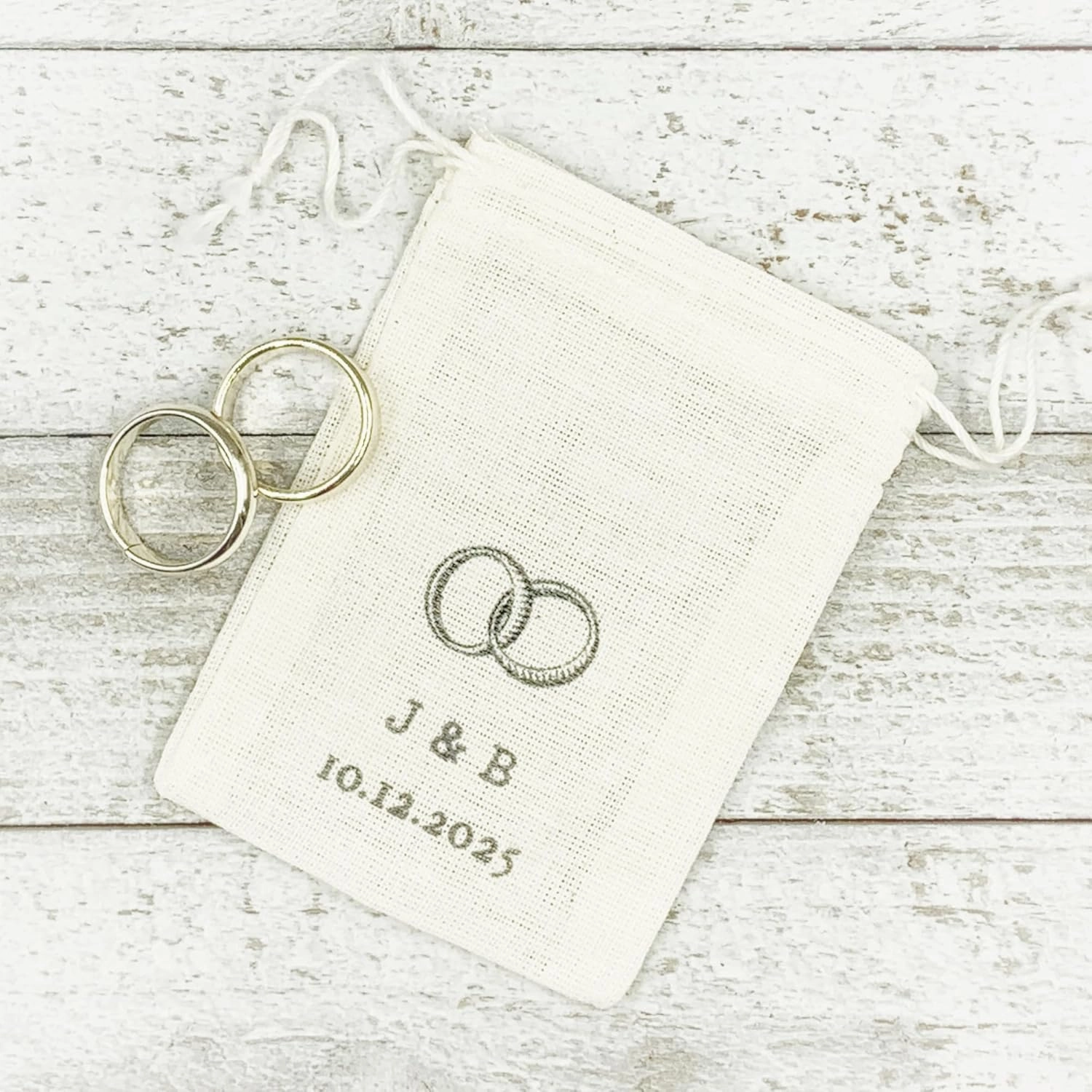 Personalized Wedding Ring Bag (Wedding Bands)