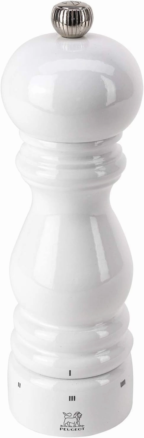 Peugeot Paris U'Select Salt Mill, 7-Inch, White Lacquer