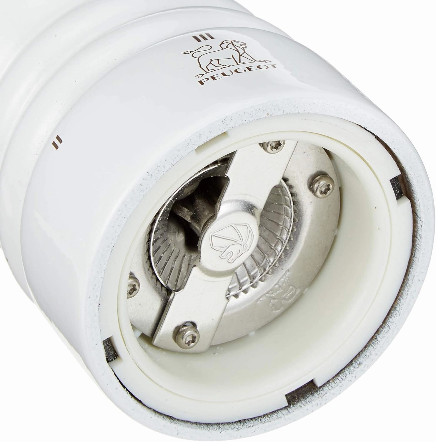 Peugeot Paris U'Select Salt Mill, 7-Inch, White Lacquer