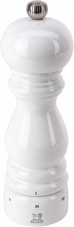 Peugeot Paris U'Select Salt Mill, 7-Inch, White Lacquer