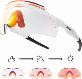 Photochromic Cycling Glasses Men Women Wrap Around Sports Sunglasses HD MTB Bicycle Riding Mountain Bike Sunglasses S25