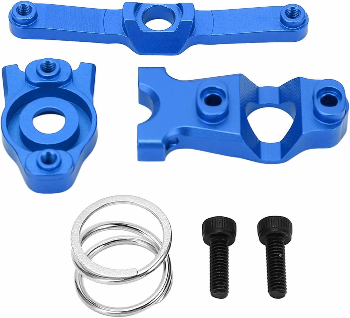 Pilipane RC Steering Assembly Aluminum Alloy Upgrade Parts for E Revo VXL Summit 1/16 RC Cars Premium Durable Lightweight Easy to Install Flexible Steering Bellcrank (Blue)
