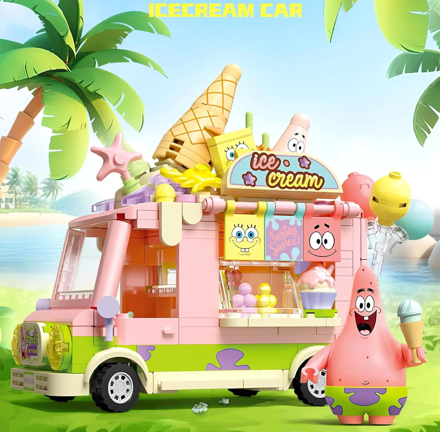 Pink Building Blocks Set Toy Car Series for Boys and Girls Teenagers Adults Best Toys
