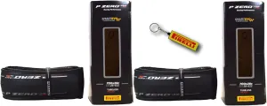 Pirelli P Zero Race TLR SL 28-622 (700x28c) Road Bike Tire - Tubeless Ready, Super Lightweight, High-Performance Bicycle Tire for Road Racing & Training – Foldable, SmartEVO Compound w/Keychain (2Pk)