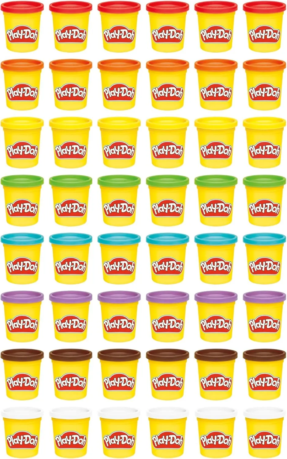 Play-Doh Bulk Pack of 48 Cans, 6 Sets of 8 Modeling Compound Colors, 3oz, Back to School Gifts & Prizes for Students & Classroom, Preschool Toys for Kids, Ages 2  (Amazon Exclusive)