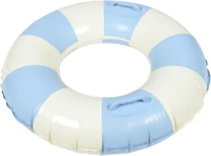 Pool Accessory Adult Swimming Circle Handles Inflatable Swim Ring Striped for Summer Fun