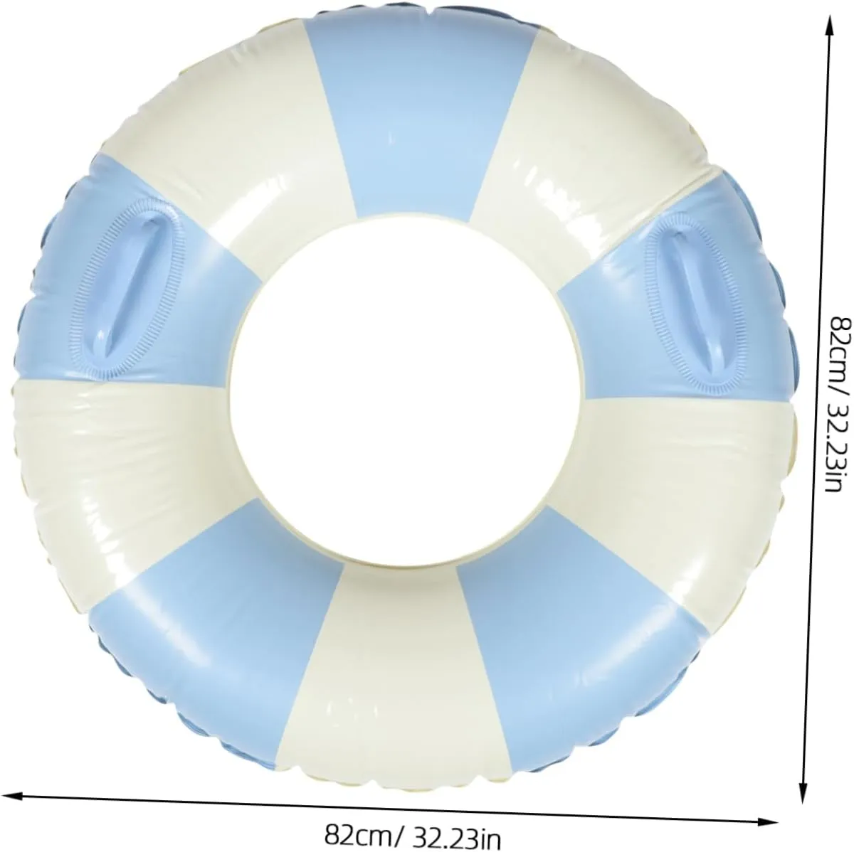 Pool Accessory Adult Swimming Circle Handles Inflatable Swim Ring Striped for Summer Fun