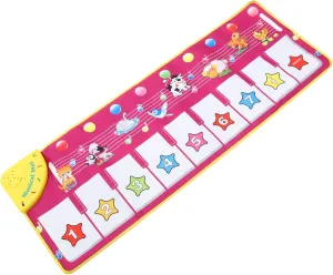 Portable Piano Musical Mat for Educational Folding Game Rug Multi Function Early Education Non Electric Animal Design Safe Easy to Clean