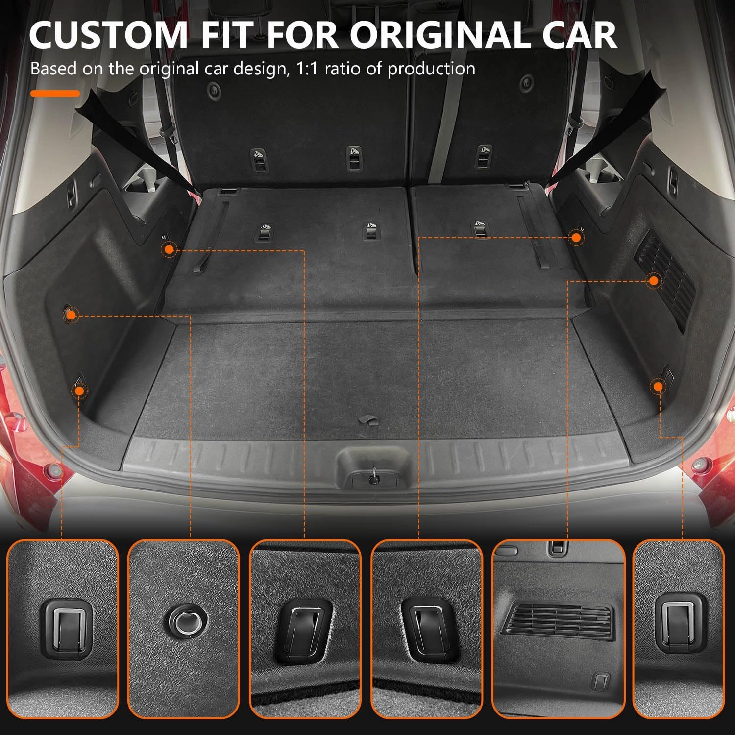 powoq Cargo Mat Compatible with 2022-2025 Nissan Pathfinder Trunk Sidewall Protector Cargo Liner Replacement for 2022-2025 Nissan Pathfinder Accessories (Cargo Sidewall Protector)