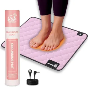 Premium Grounding Mat for Feet, Soft Cotton & Silver Fiber, Comfort for Sleep & Wellness, Grounding Pad for Anti-Aging & Inflammation, Grounding Mat for Bed and Desk (24x16 Inches)