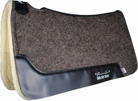 Professional's Choice Cowboy Air Ride Saddle Pad | Contoured Back Shock-Absorbing Breathable Moisture-Wicking Wool Felt Western Horse Riding Saddle Pad