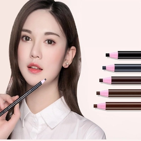 Pulling Eyebrow Pen 1818 Waterproof, Sweatproof, Non discoloring, Non fading, Colorful Makeup and Beauty Painting Eyebrow Pen (01 01)