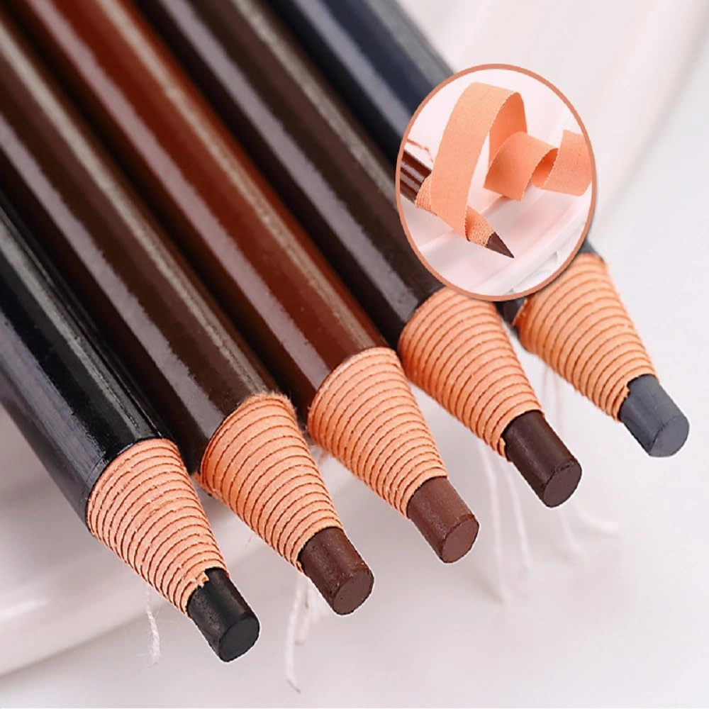 Pulling Eyebrow Pen 1818 Waterproof, Sweatproof, Non discoloring, Non fading, Colorful Makeup and Beauty Painting Eyebrow Pen (01 01)