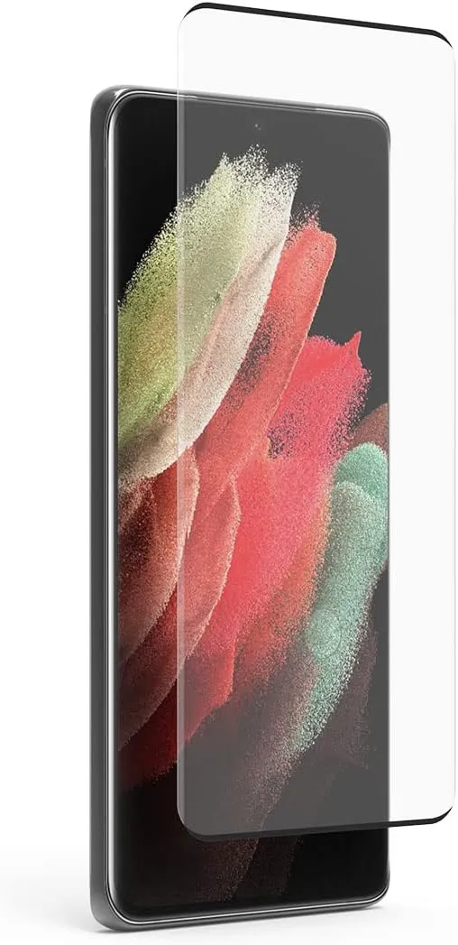 PureGear Maximum Clarity HD Tempered Glass Screen Protector for Samsung Galaxy S21 Ultra 5G, Touch   Precision, Case Friendly Fit, Lifetime Replacement (Self Alignment Installation Tray included)