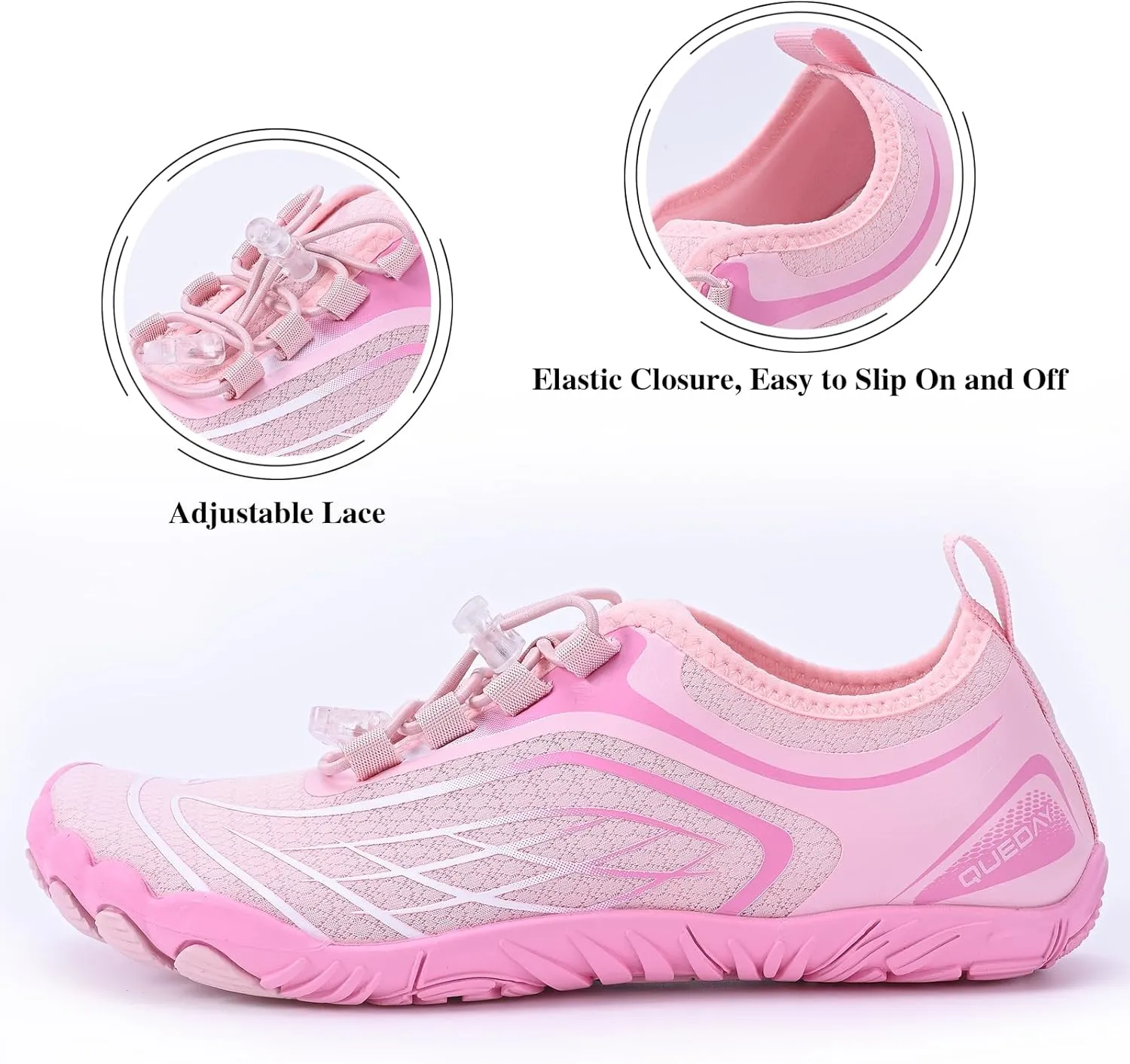 Queday Water Shoes for Women Men Quick Dry Barefoot Shoes Athletic Lightweight Sports Aqua Socks Outdoor Swim Hiking Diving Surf Fishing Walking Kayaking