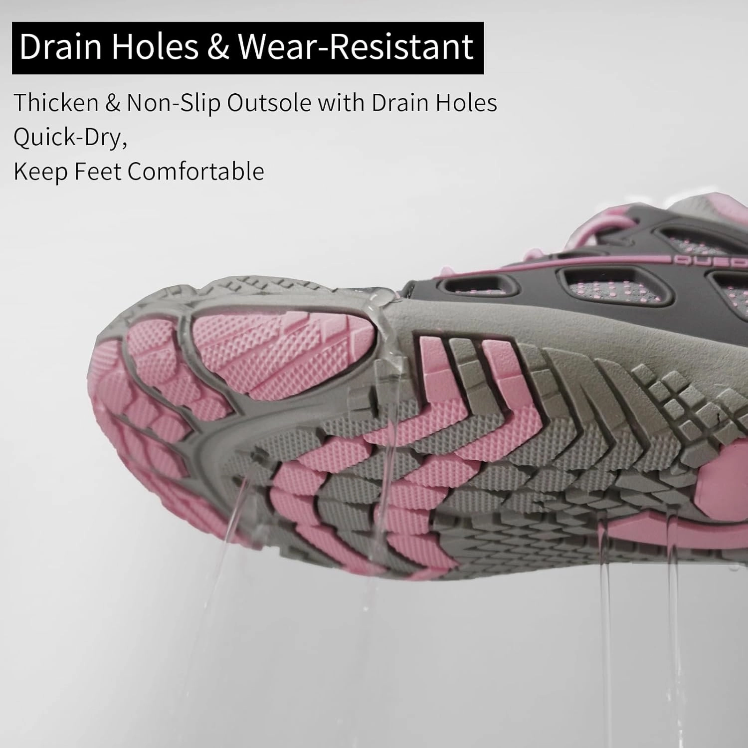 Queday Water Shoes for Women Men Quick Dry Barefoot Shoes Athletic Lightweight Sports Aqua Socks Outdoor Swim Fishing Hiking Diving Surf Walking Kayaking