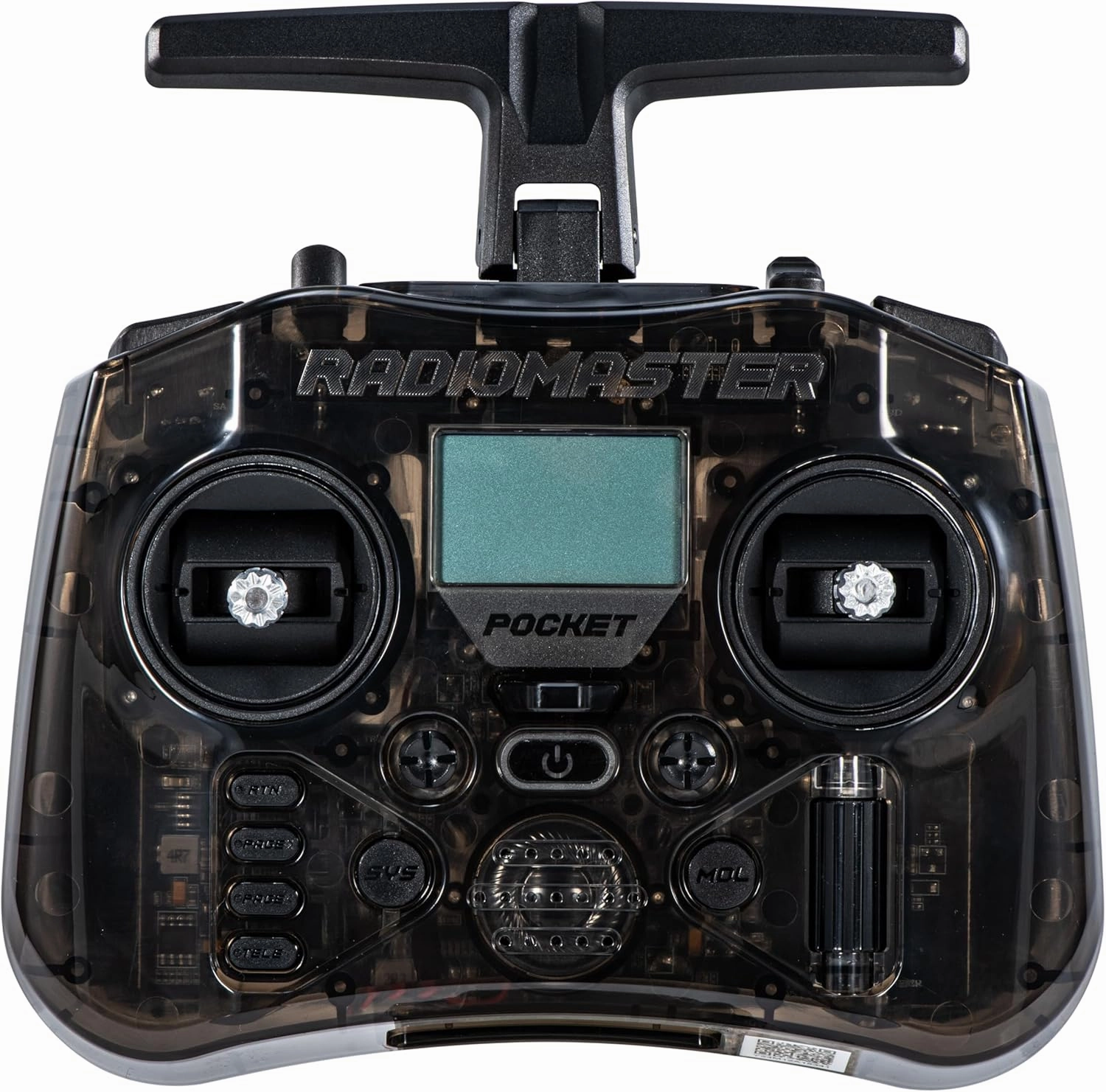 Radiomaster Pocket ELRS Remote Controller Portable Hall Gimbal EdgeTX Transmitter with LED Light for FPV Drone/RC Helicopter&Car Boats&Multirotor(Black,Mode 2)