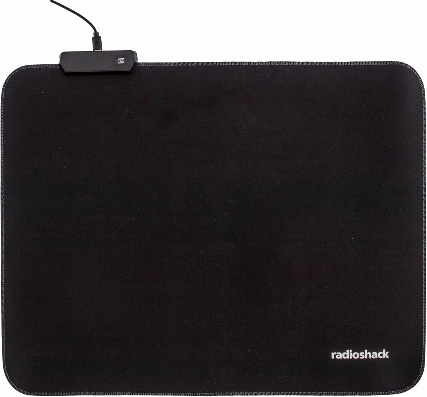 RadioShack RGB Gaming Mouse Pad with RS Logo, Customizable Light Up Mouse Pad Offers Multiple Color Modes for Enhanced Gaming Setup, 45x35cm, Black