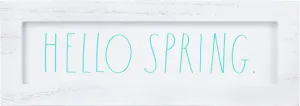 Rae Dunn Spring Decor Desk Sign - Spring Decorations for Home and Office - Spring Sign Desk Decor - Spring Mantle Decor and Shelf Decorations - Wooden Rustic Farmhouse Decor for Dining Room, Fireplace