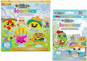 Rainbow Loom: Loomies Food Figurines 2 PK Bundle: 4 Character & 2 Character Kits - DIY Rubber Band Kits, Create 6 Food Themed Characters, Ages 7 