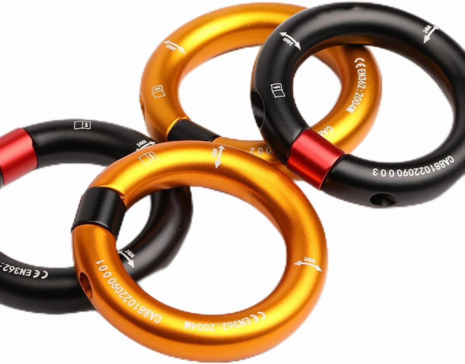 Rappel Ring, Rock Climbing O Ring Safe to Use Abrasion Resistance Uniform Force for Mountaineering