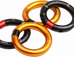 Rappel Ring, Rock Climbing O Ring Safe to Use Abrasion Resistance Uniform Force for Mountaineering