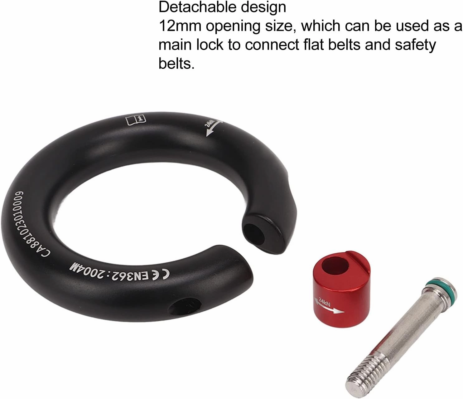 Rappel Ring, Rock Climbing O Ring Safe to Use Abrasion Resistance Uniform Force for Mountaineering