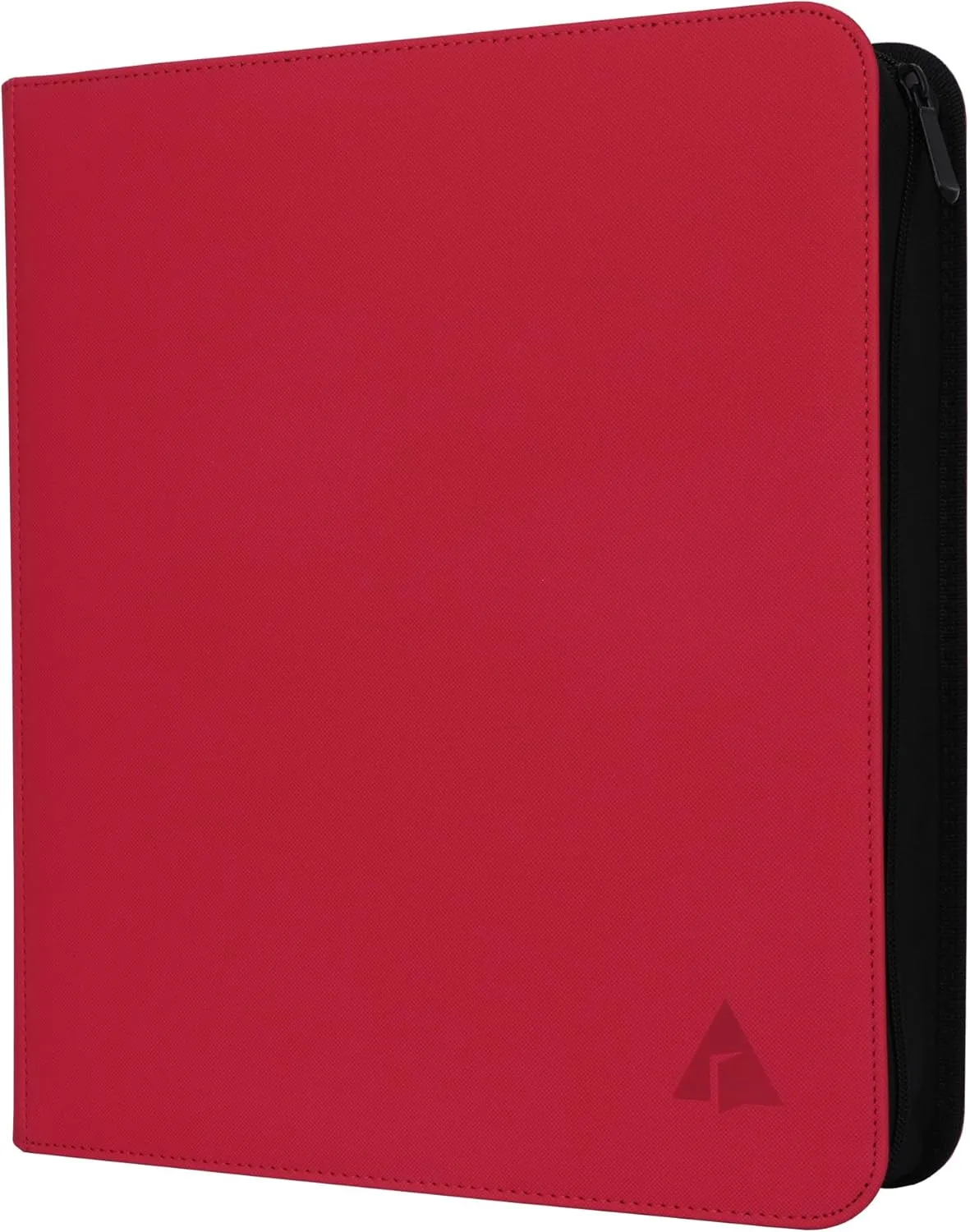 Rayvol Trading Card Binder, 9 Pocket Fit 1404 Cards - Metal D-Ring Card Holder with 78 Double-Sided Clear Pages, Top-Loading Collectors Album -Red
