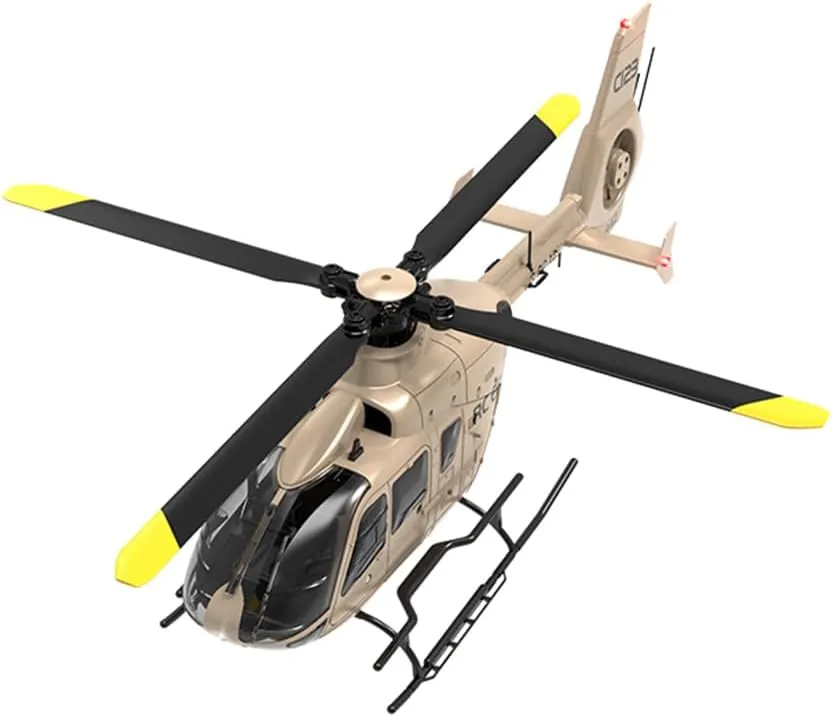 RC C123 Helicopter EC135 with 6-Channel Gyro, Single Rotor, Altitude Hold, Brushless Motors, and Optical Flow Remote Controlled Helicopter for Adults