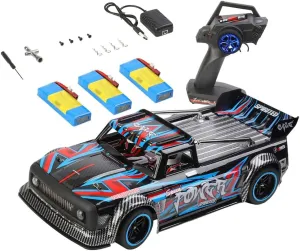 RC Car, 1:10 Scale 2.4GHz Remote Control Car, 4WD 30KM/H High Speed RC Racing Car, 3650 Brushless Motor Electric Drift Car with Metal Chassis for Kids and Adults