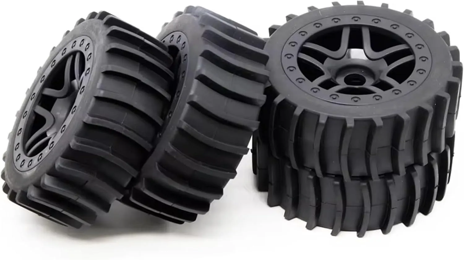 Rc Car Wheel Rim Tire Compatible with 1/8 RC for Desert Tire Paddling Tire Beach Tire Sand Tire for Racing Tire 17MM Remote Control Car Accessories RC Car Tires