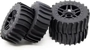 Rc Car Wheel Rim Tire Compatible with 1/8 RC for Desert Tire Paddling Tire Beach Tire Sand Tire for Racing Tire 17MM Remote Control Car Accessories RC Car Tires