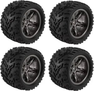 Rc Car Wheel Rim Tire Compatible with XINLEHONG 9125 9116 X9115 X9116 for GPTOYS S911 S912 1/12 RC Car Spare Parts Upgrade Accessories 4Pcs Tires Tyre Wheel