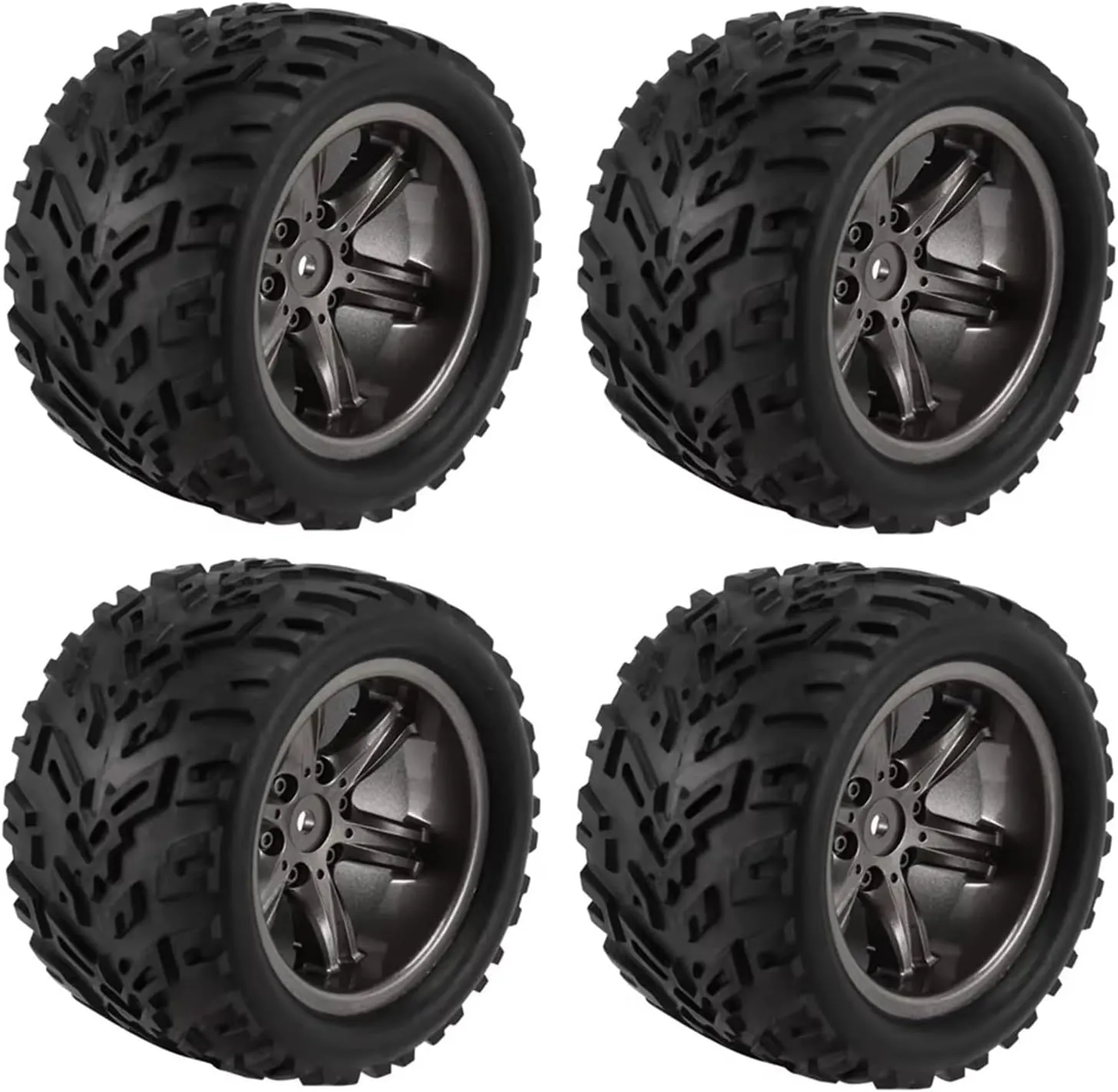 Rc Car Wheel Rim Tire Compatible with XINLEHONG 9125 9116 X9115 X9116 for GPTOYS S911 S912 1/12 RC Car Spare Parts Upgrade Accessories 4Pcs Tires Tyre Wheel