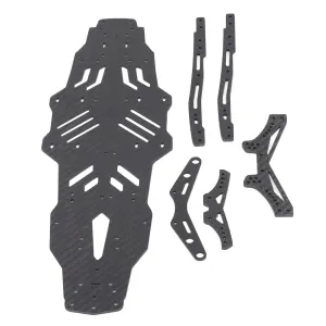 RC Drift Racing Chassis Plate, Carbon Fiber CNC Machining Flexible Stiff Replacement RC Chassis for 110 RC Drift Cars