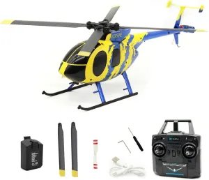 RC ERA C184 MD500 2.4G 4CH Scale Single Blade Helicopter with Optical Flow, Altitude Hold, Realistic Simulation, No Aileron Design for Adults (Lightstream Version/1 Battery)