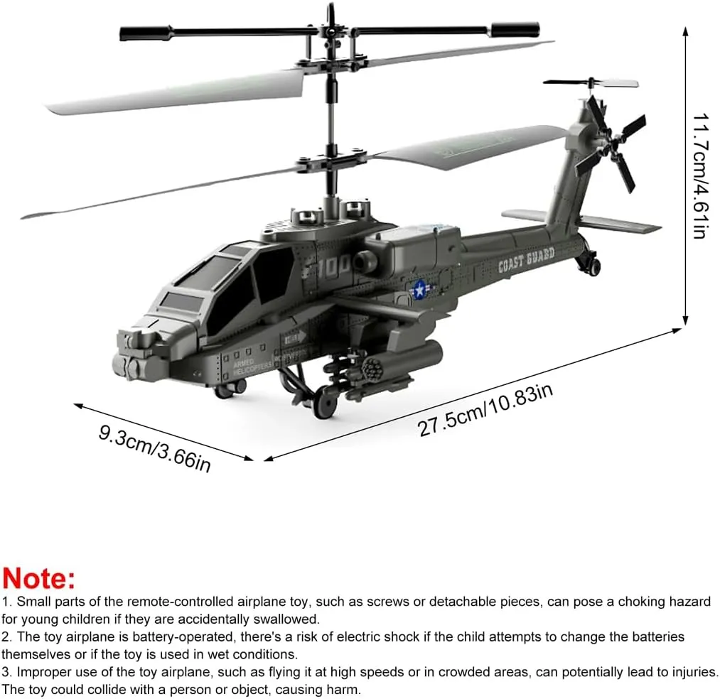 RC Helicopter for Adults, XK1 3.5CH Remote Control Helicopter, Mini Aircraft Altitude Hold 2.4G Mini Drone with LED Lights, RC Helicopters for Adults Beginner (3 Battery)
