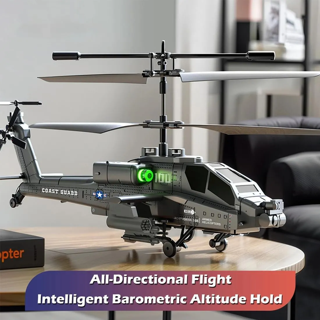 RC Helicopter for Adults, XK1 3.5CH Remote Control Helicopter, Mini Aircraft Altitude Hold 2.4G Mini Drone with LED Lights, RC Helicopters for Adults Beginner (3 Battery)